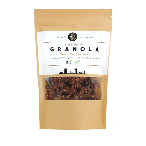Granola artisanal Noisette Chocolat 150g - Bol et Bio