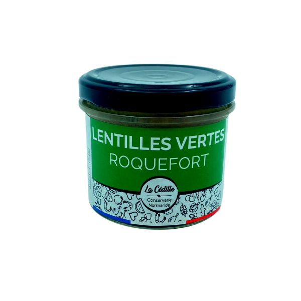Rillettes Lentilles vertes rocquefort 120g - La Cédille