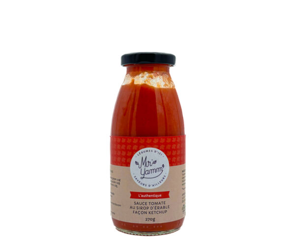 Sauce Tomate au Sirop d'érable Façon Ketchup Bio & Végétarien Mir'Yamm 270g